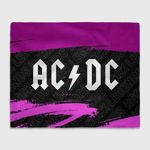 Плед AC DC rock legends: надпись и символ / 3D-Велсофт – фото 1