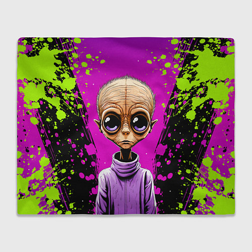 Плед Alien - comics art style / 3D-Велсофт – фото 1