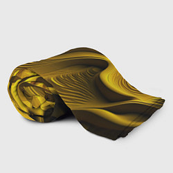 Плед флисовый Объемная желтая текстура, цвет: 3D-велсофт — фото 2