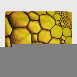 Плед флисовый Желтые объемные плиты, цвет: 3D-велсофт