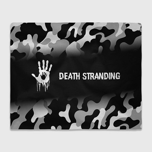 Плед Death Stranding glitch на темном фоне: надпись и с / 3D-Велсофт – фото 1