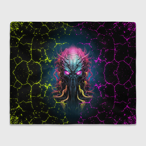 Плед Alien - neon style / 3D-Велсофт – фото 1