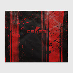 Плед CS GO black red brushes