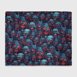 Плед флисовый Monster skulls pattern, цвет: 3D-велсофт