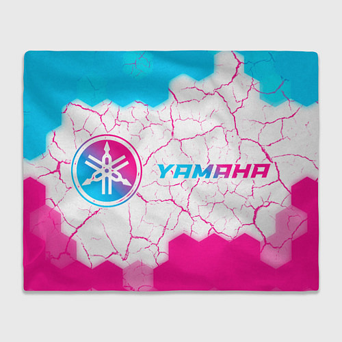 Плед Yamaha neon gradient style: надпись и символ / 3D-Велсофт – фото 1