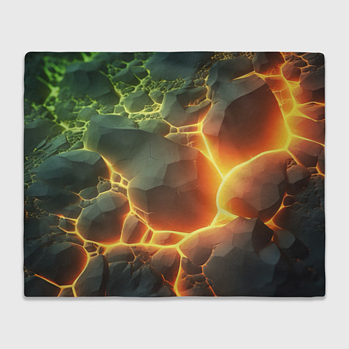 Плед Валуны в лаве / 3D-Велсофт – фото 1