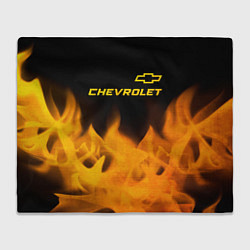 Плед флисовый Chevrolet - gold gradient: символ сверху, цвет: 3D-велсофт