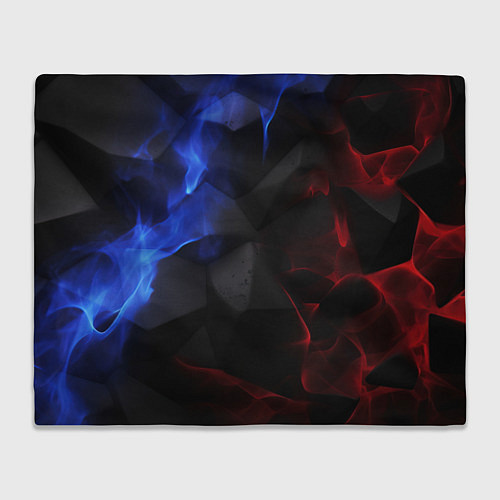Плед Красные и синие летящие плиты / 3D-Велсофт – фото 1