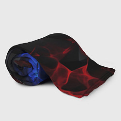Плед флисовый Красные и синие летящие плиты, цвет: 3D-велсофт — фото 2
