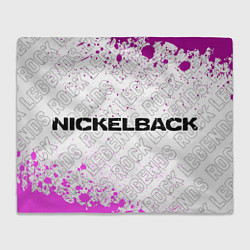 Плед флисовый Nickelback rock legends: надпись и символ, цвет: 3D-велсофт