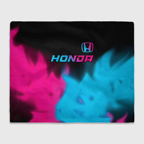 Плед Honda - neon gradient: символ сверху / 3D-Велсофт – фото 1