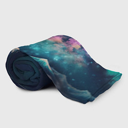Плед флисовый Космическая Большая волна в Канагаве, цвет: 3D-велсофт — фото 2