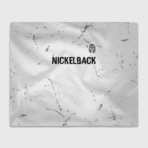 Плед Nickelback glitch на светлом фоне: символ сверху / 3D-Велсофт – фото 1