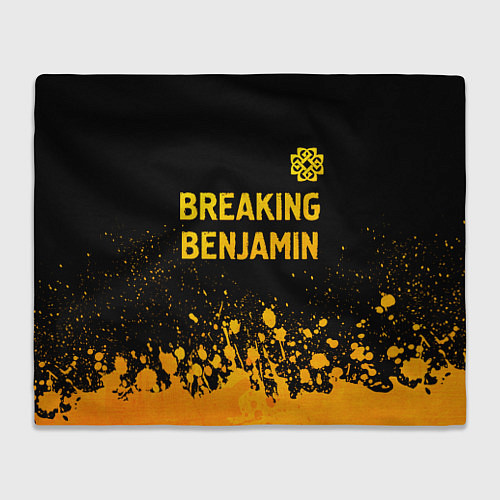 Плед Breaking Benjamin - gold gradient: символ сверху / 3D-Велсофт – фото 1