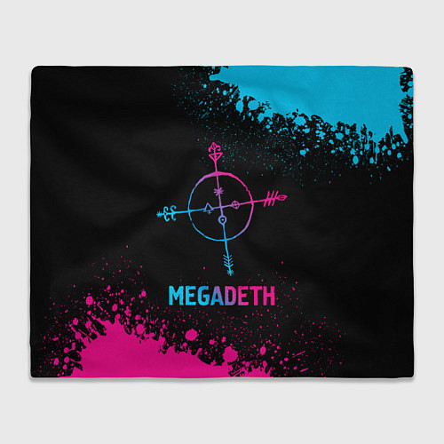 Плед Megadeth - neon gradient / 3D-Велсофт – фото 1