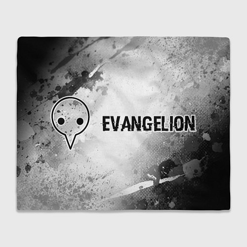 Плед Evangelion glitch на светлом фоне: надпись и симво / 3D-Велсофт – фото 1
