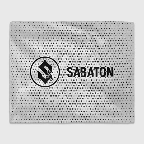 Плед Sabaton glitch на светлом фоне: надпись и символ / 3D-Велсофт – фото 1