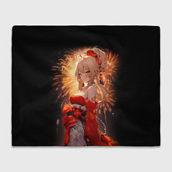 Плед флисовый Ёимия - праздник фейерверков, цвет: 3D-велсофт