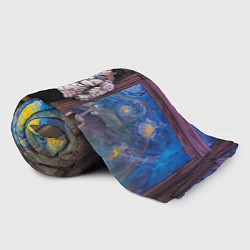 Плед флисовый Берсерк и небо Ван Гога, цвет: 3D-велсофт — фото 2