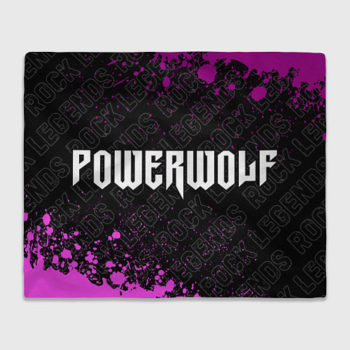Плед Powerwolf rock legends: надпись и символ / 3D-Велсофт – фото 1