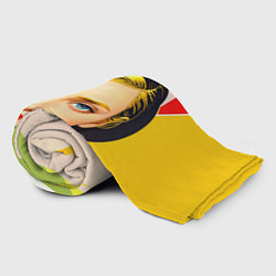 Плед флисовый Девушка с жёлтыми волосами конструктивизм, цвет: 3D-велсофт — фото 2