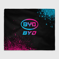 Плед флисовый BYD - neon gradient, цвет: 3D-велсофт