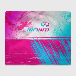 Плед Infiniti neon gradient style: символ сверху