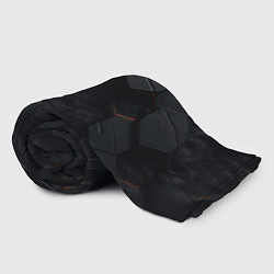 Плед флисовый Черные неоноыве плиты, цвет: 3D-велсофт — фото 2