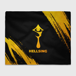 Плед флисовый Hellsing - gold gradient, цвет: 3D-велсофт