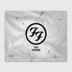 Плед Foo Fighters glitch на светлом фоне