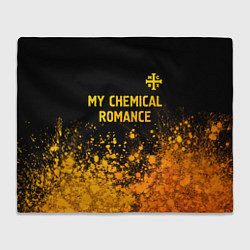 Плед флисовый My Chemical Romance - gold gradient: символ сверху, цвет: 3D-велсофт