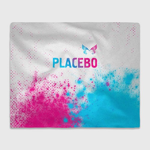 Плед Placebo neon gradient style: символ сверху / 3D-Велсофт – фото 1