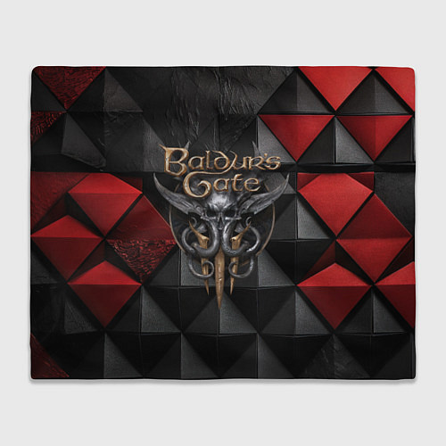 Плед Baldurs Gate 3 logo red black / 3D-Велсофт – фото 1