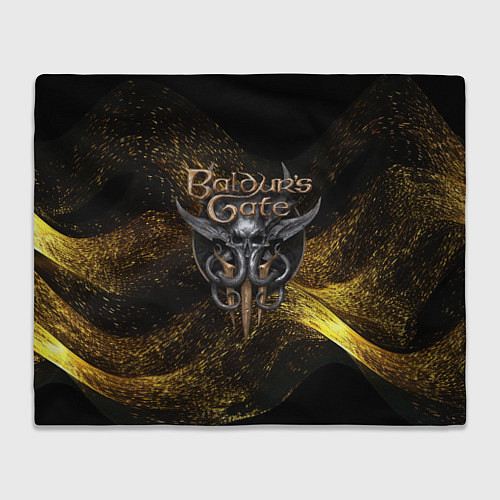 Плед Baldurs Gate 3 logo gold black / 3D-Велсофт – фото 1