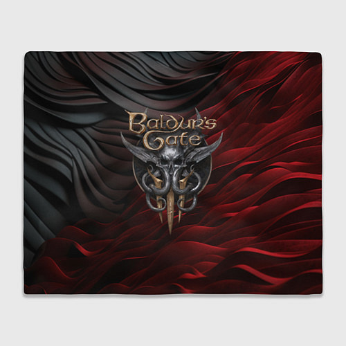 Плед Baldurs Gate 3 logo dark red black / 3D-Велсофт – фото 1