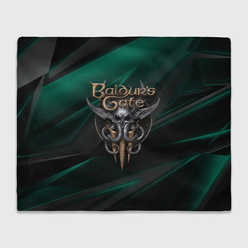 Плед Baldurs Gate 3 logo green geometry / 3D-Велсофт – фото 1