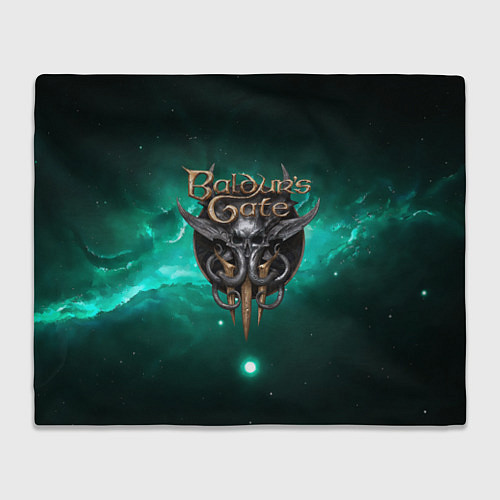 Плед Baldurs Gate 3 logo green / 3D-Велсофт – фото 1