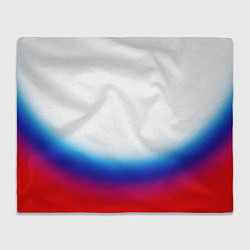 Плед флисовый Флаг России градиент, цвет: 3D-велсофт