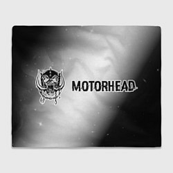 Плед флисовый Motorhead glitch на светлом фоне: надпись и символ, цвет: 3D-велсофт