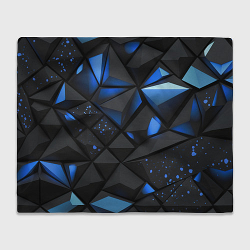 Плед Blue black texture / 3D-Велсофт – фото 1