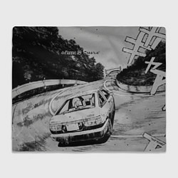 Плед флисовый Тойота ae 86 - Инициал ди, цвет: 3D-велсофт