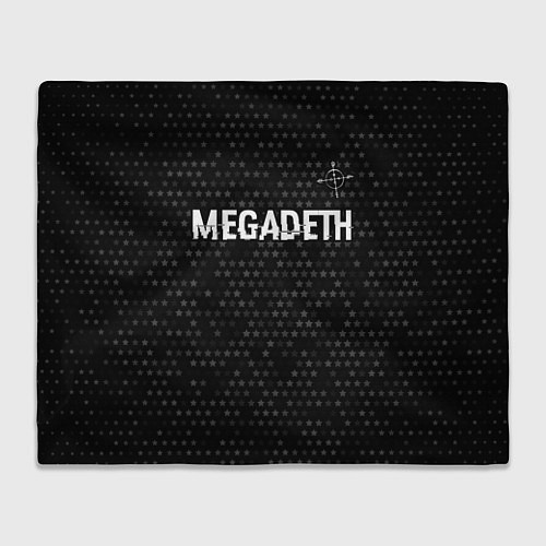 Плед Megadeth glitch на темном фоне: символ сверху / 3D-Велсофт – фото 1