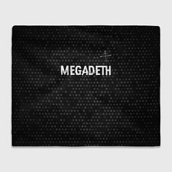 Плед Megadeth glitch на темном фоне: символ сверху