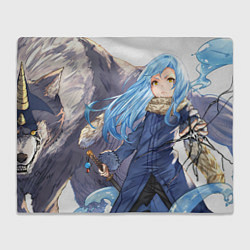 Плед флисовый О моём перерождении в слизь Римуру и Ранга, цвет: 3D-велсофт