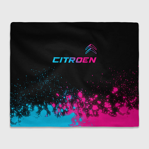 Плед Citroen - neon gradient: символ сверху / 3D-Велсофт – фото 1