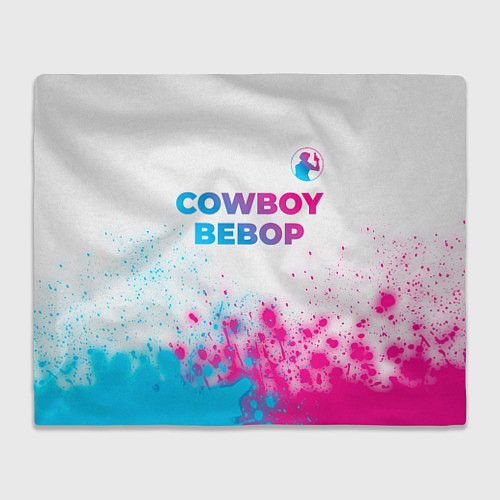 Плед Cowboy Bebop neon gradient style: символ сверху / 3D-Велсофт – фото 1