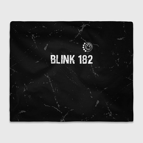 Плед Blink 182 glitch на темном фоне: символ сверху / 3D-Велсофт – фото 1