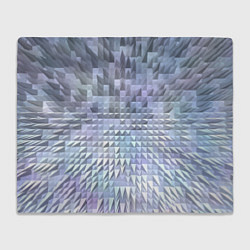 Плед флисовый Серые и голубые пирамиды, цвет: 3D-велсофт