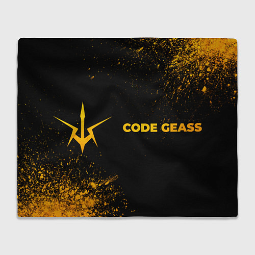 Плед Code Geass - gold gradient: надпись и символ / 3D-Велсофт – фото 1