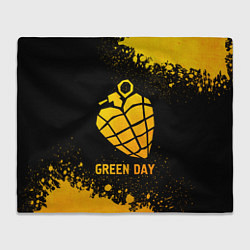 Плед флисовый Green Day - gold gradient, цвет: 3D-велсофт